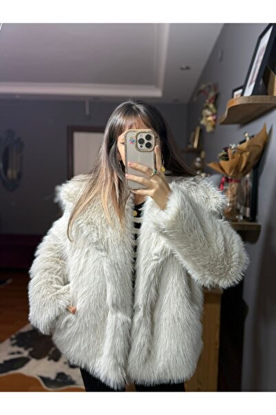 MODAGK Women's Trend Faux Fur Coat