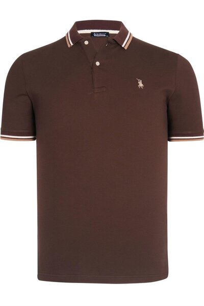 Dewberry Tricou pentru bărbați cu guler polo, respirabil, croială normală, mo...