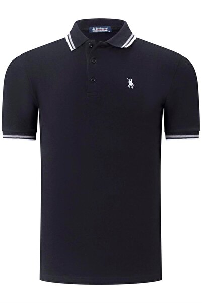 Dewberry Tricou cu guler polo pentru bărbați, respirabil, croială normală, mo...