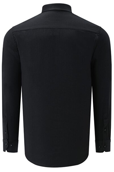 Dewberry DOUBLE SET G674 DEWBERRY MEN'S SHIRT-BLACK-LILA