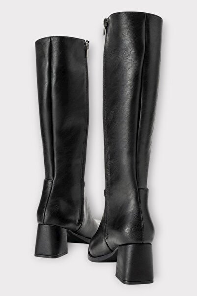 Liger Жіночі чоботи на підборах ЧОРНІ