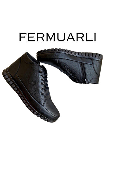 G GÜR MODA Tam Ortopedik Sıcak Astar Ip Detaylı Lastikli Hafif Su Geçirmez Soguk Geçirmez Günlük Klasik Bot