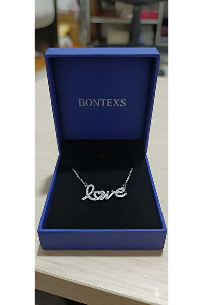 Bontexs قلادة مكتوبة بسلسلة فضية هدية للحبيب