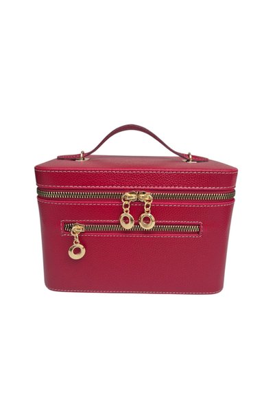 Moda fiesta Mirrored Makeup Travel Care Bag Red 21*14*14