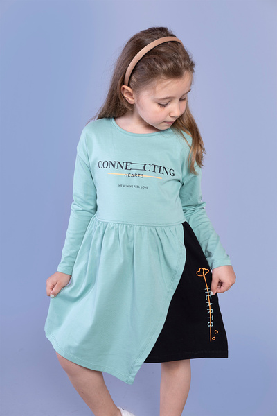 Toontoy Φόρεμα για κορίτσια με τύπωμα Garni με λεπτομέρειες