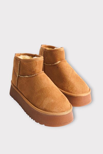 Liger Tan Short Sports Women's Boots - Thick Sole and Fur