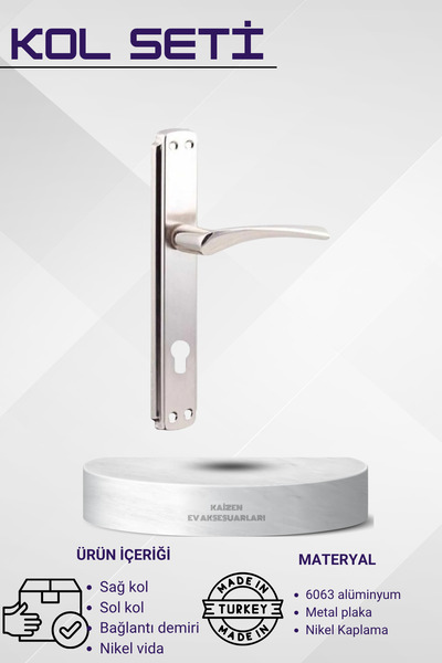 Genel Markalar Kapı Kolu Bravo Nikel Saten Aynalı Yale