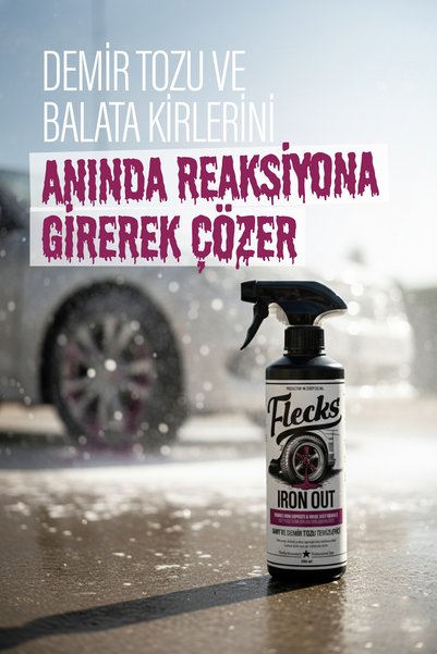Flecks Demir Tozu Jant Temizleyici Sprey - Profesyonel Formül 500 ml