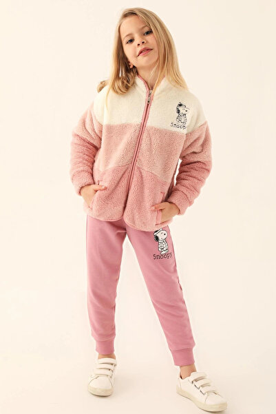 SNOOPY Retro Pink Girls' Tracksuit Set