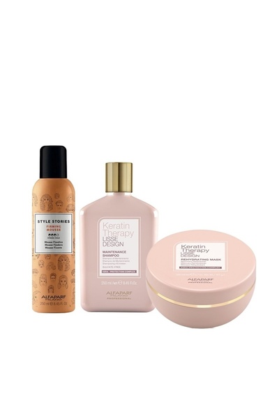 Alfaparf Milano Σετ Θεραπείας Κερατίνης Alfaparf Σαμπουάν 250 ml + Μάσκα 200 ml + Συσφικτική Αφρός 250 ml