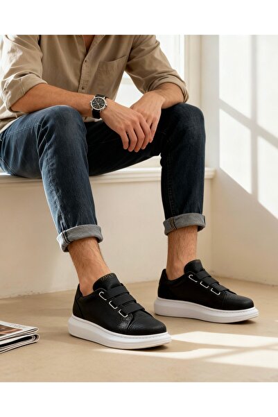 Knack Παπούτσια Sneakers 889 Μαύρα (Λευκή σόλα)