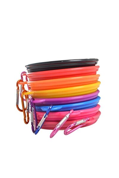 Genel Markalar Katlanabilir Seyahat Silikon Köpek Mama Kabı 12 Oz 350 ml - KKMK-92