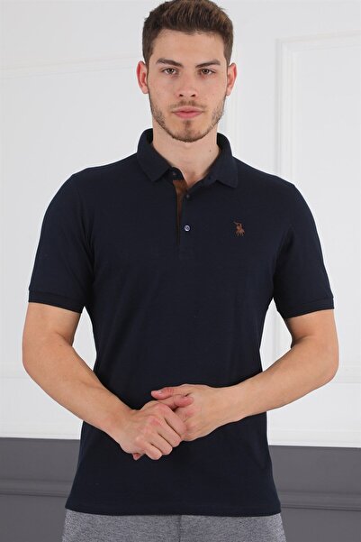 Dewberry T8581 Men's T-Shirt-Dark Blue