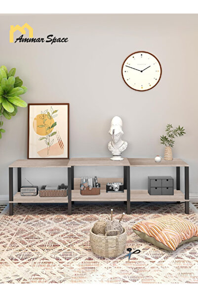 Ammar Space 173.5*40*51cm TV Stand Table TV Up 75 Inch Wood Media Center TV Stand with Open Storage Shelves