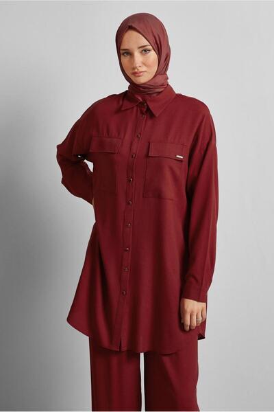 Alvina SHIRT COLLAR PANTS SUIT 44473
