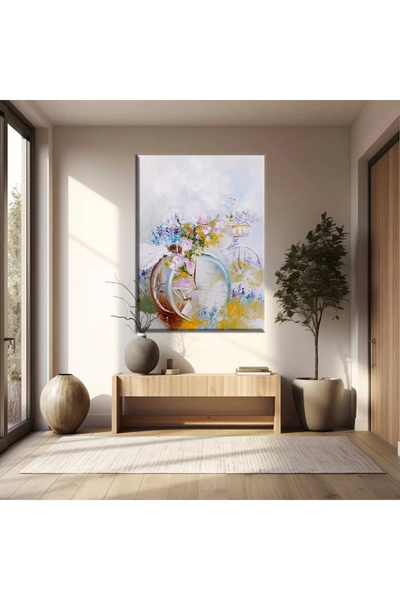 VOGLOO Flowers and Bicycle Canvas Print