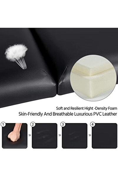 ZUIHAO Massage Table Portable 3 Folding Lightweight Height Adjustable Salon Spa Table with Carrying Case