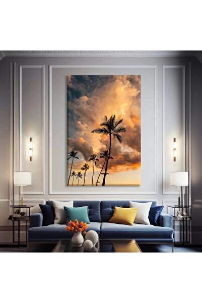 VOGLOO Pictură pe pânză cu apus de soare tropical