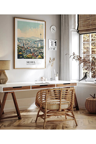 VOGLOO Frameless Poster Modern Architecture of Seoul