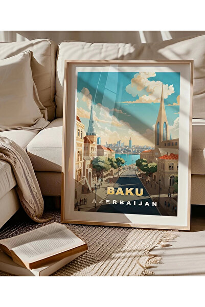 VOGLOO Unframed Poster Modern and Historical Face of Baku