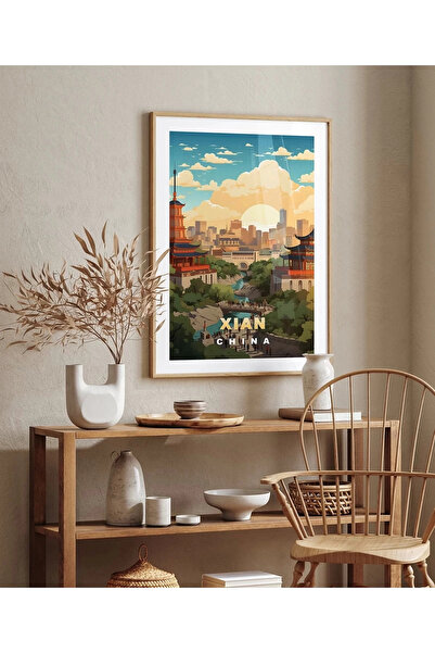 VOGLOO Frameless Poster Xi'An History and Modern Perspective Artistic