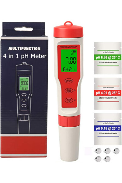 Unichrome Ph Metre Tds Metre Sıcaklık Ec Ölçer 4ü 1 Arada Ölçüm Cihaz