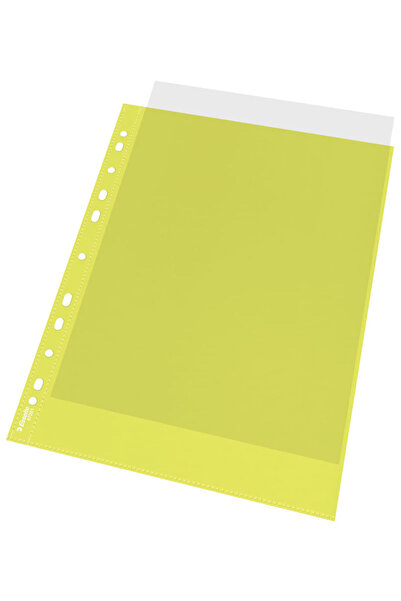 Esselte Folie de protecție A4 55 microni 10 bucăți/set galben