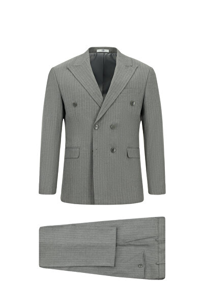 Kiğılı Regular Fit Striped Double Breasted Suit
