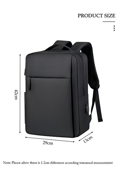 fun zone حقيبة ظهر للكمبيوتر المحمول للسفر والأعمال مضادة للسرقة حقيبة كمبيوتر محمول متينة رفيعة مع منفذ شحن USB