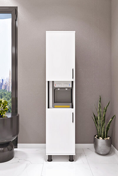 ASES Esl0165 Çok Amaçlı Dolap Sebil Dolabı Mutfak Beyaz