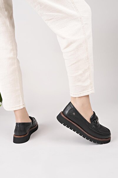 Mammamia D25Ka 3240 Black Genuine Leather Women's Shoes