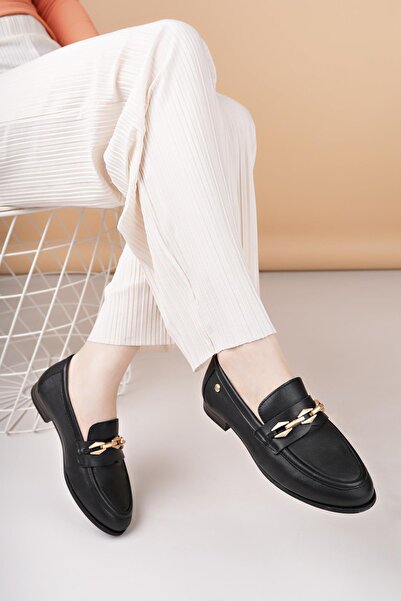 Mammamia D25Ya 3315 Black Genuine Leather Masculine Women's Shoes