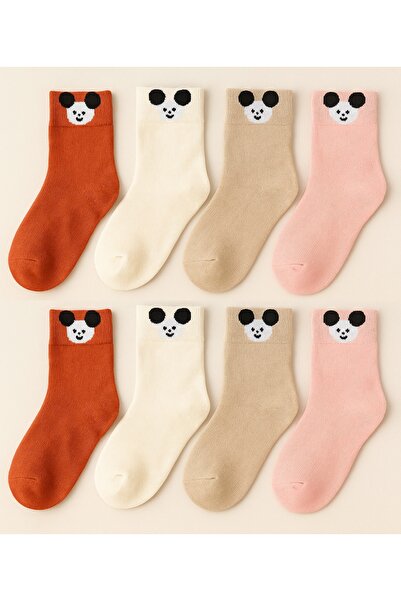 shefox 8 Pairs of Girls' Patterned Socks