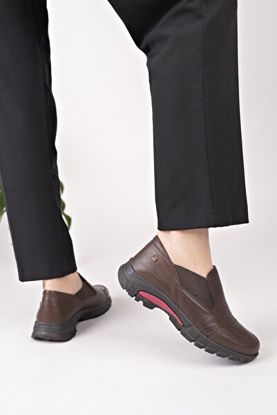 Mammamia D25KA 3480 Кафе Обувки от естествена кожа за жени