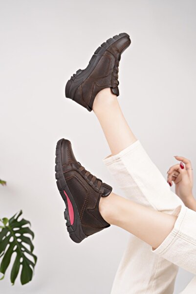 Mammamia D25Ka 3465 Cocoa Nubuck Genuine Leather Women's Shoes