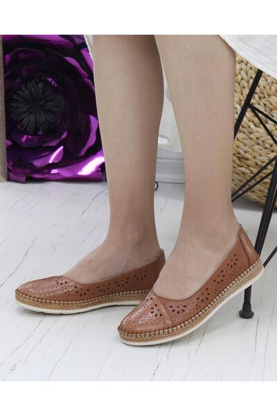 Nesil Shoes Pantofi de damă Syg P24 Tan din piele naturală