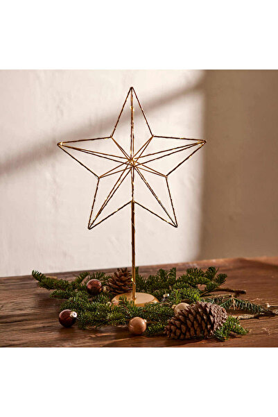 Bella Maison Christmas Yılbaşı Star Ledli Aydınlatma Gold (30x11x46 cm)