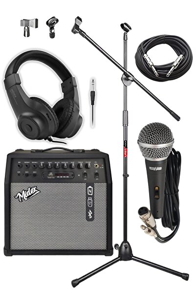 Midex MGA-50-PAK Elektro Gitar Amfisi 50 Watt (Mikrofon Kulaklık Stand Kablo)