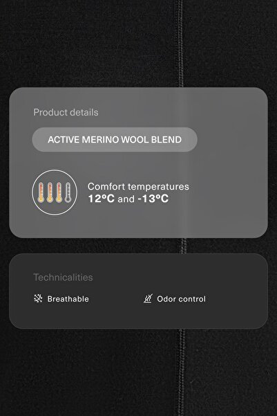 Oysho Seamless merino wool blend base layer T-shirt