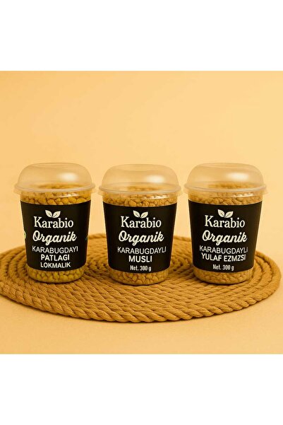 karabio Organik Karabuğdaylı Yulaf Ezmesi+Karabuğdaylı Müsli+Karabuğday Patlağı Lokmalık
