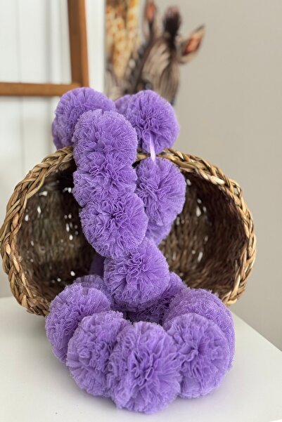 Pastelya Mini Pompon - Lila Sıralı