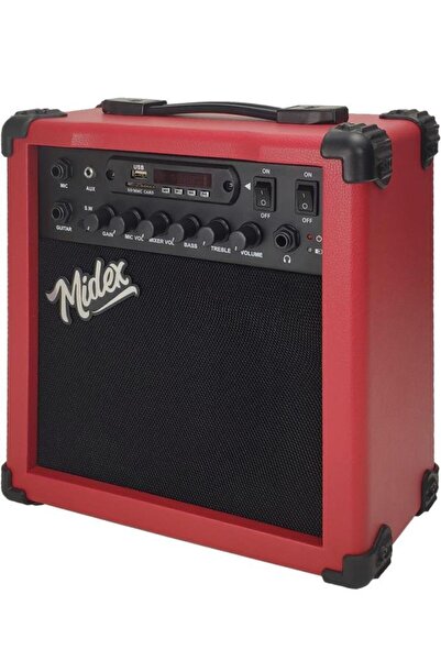 Midex Mga-25rd Elektro Gitar Amfisi 25 Watt Usb Bluetooth Şarjlı 2 Girişli