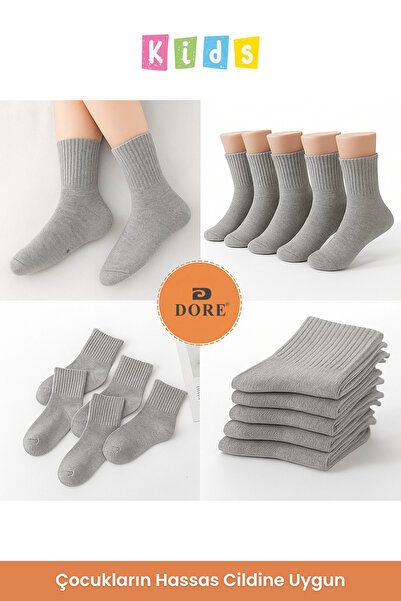 Dore Original Unisex Children's 3 Pairs Cotton Skin-Friendly Premium Ultra Soft Girls Boys Kids College Socks