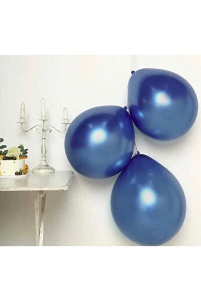 Deniz Party Store Metalik 12'inç Lacivert Balon 10 Adet