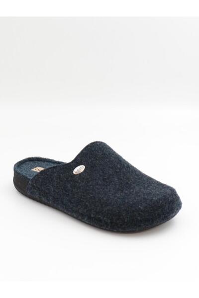 BENTO 12115 Navy Blue Winter Anatomical Closed-Front Men's Slippers