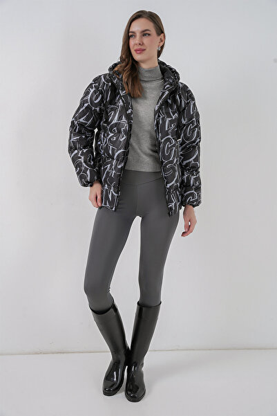 Bigdart 5125 Patterned Puffer Jacket - White