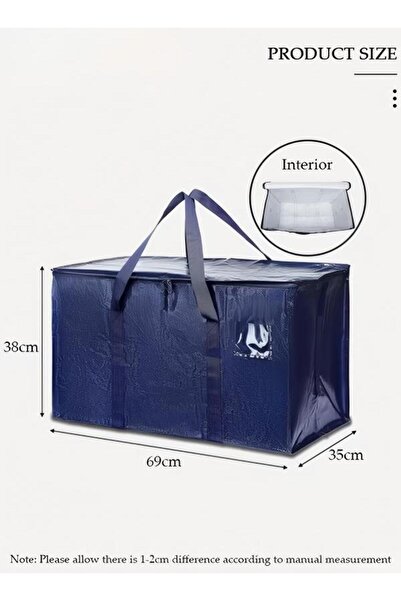 Generic 2 Pack Moving Bags with Backpack Straps - Heavy Duty Storage Tote Bags (69×35×38 cm)