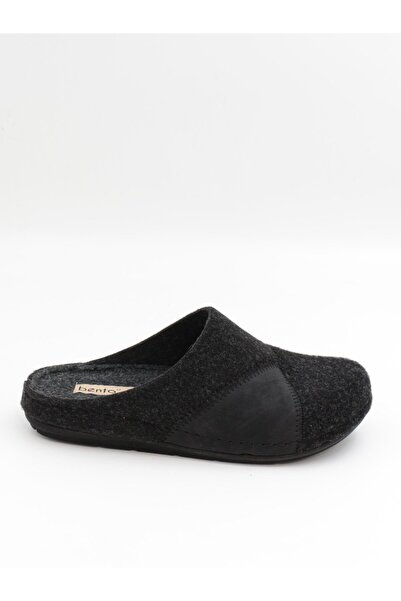 BENTO 63006 Чорні зимові анатомічні чоловічі капці з закритим носком