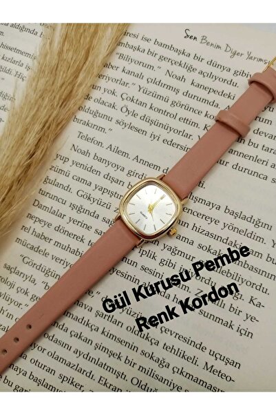 Ricardo Lena Model Gül Kurusu Renk Kayışlı Kadın Kol Saati Gold Kasa bb0021