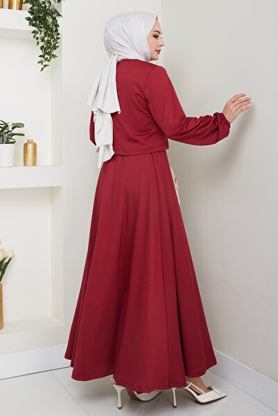 InStyle Σετ μπορντό με λεπτομέρεια φιόγκου